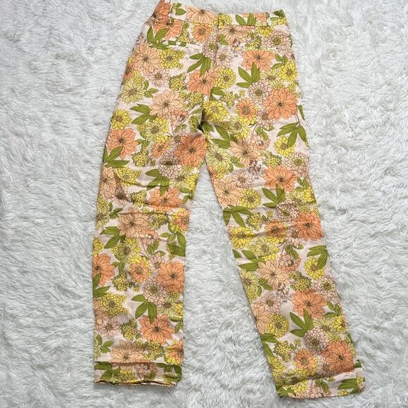 NWT J. Crew Floral Trousers - Yellow and Green Size 2 - Picture 13 of 13